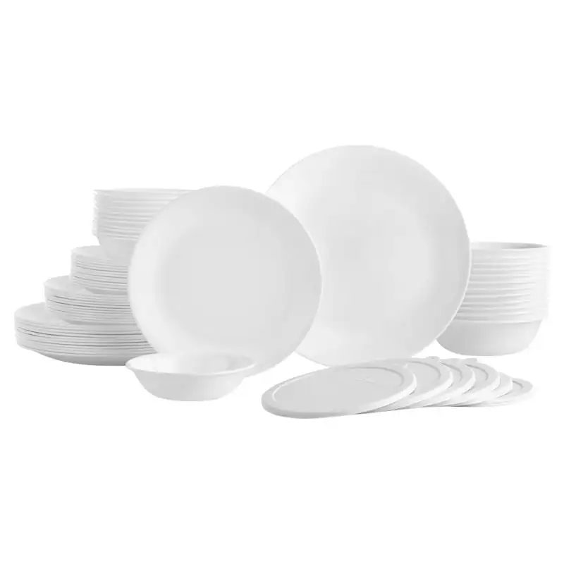

Livingware Winter Frost White, 66 Piece, Dinnerware Set