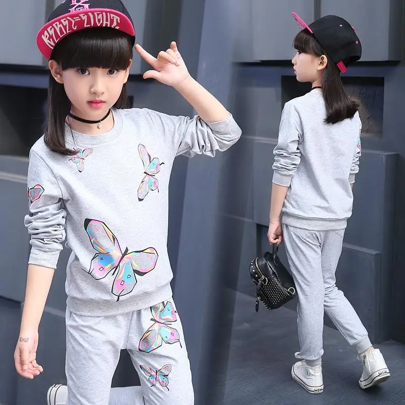 Children Sets New Spring and Autumn Kids Underwear O-Collar Warm Suit Casual Fashion Clothes Baby Girls 2 8 9 10 11 12 Years Old enlarge
