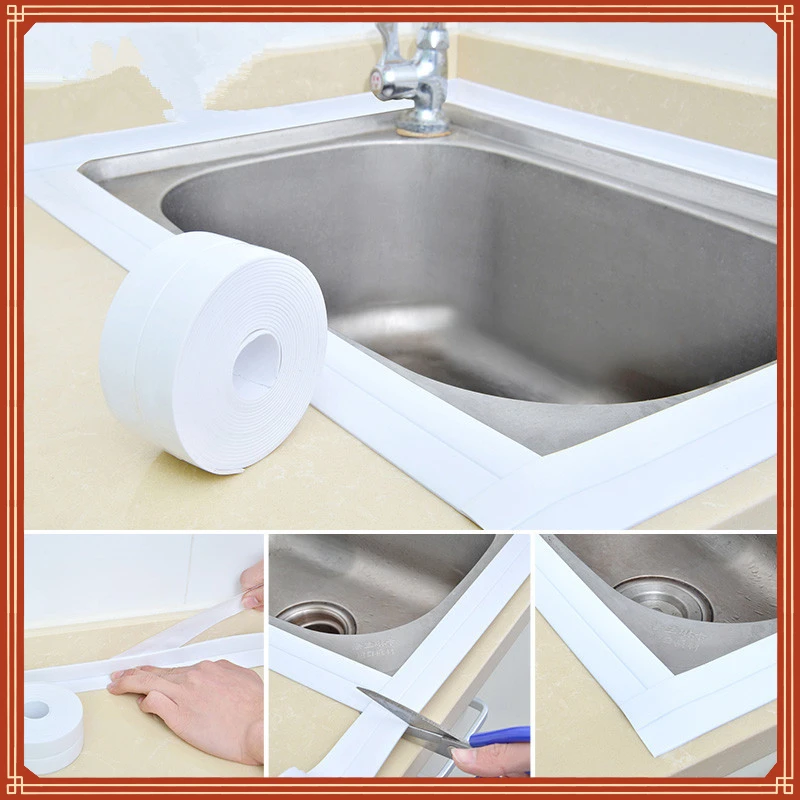 

Material Sink Stove Crack Strip Kitchen Bathroom Bathtub Corner Sealant Tape Waterproof