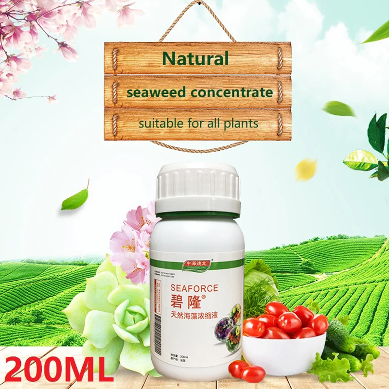 

200ml Organic Fertilizer Natural Seaweed Concentrate Improve Plant Stress Resistance Flower Fertilizer Nutrient Solution
