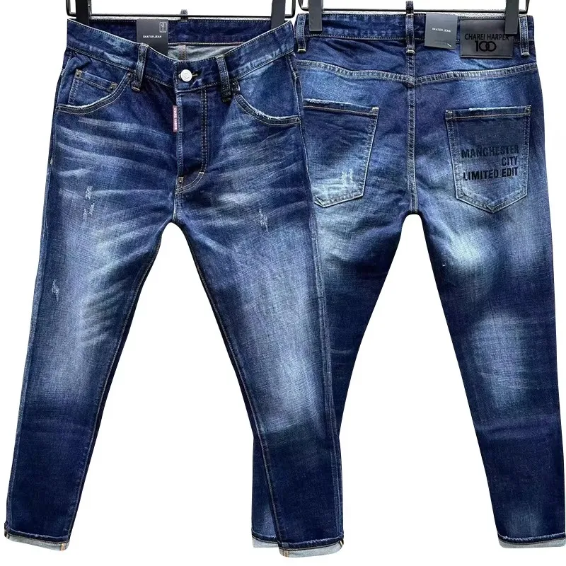 Мужские джинсы Chare Rosenper 100 c053punk рваная краска брызгое чернила стираная нашивка