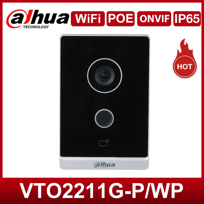 

Dahua оригинальный VTO2211G-P VTO2211G-WP WiFi видео дверной звонок тонкий легкий ip-домофон Supprots PoE IP65 приложение двусторонний вызов ONVIF