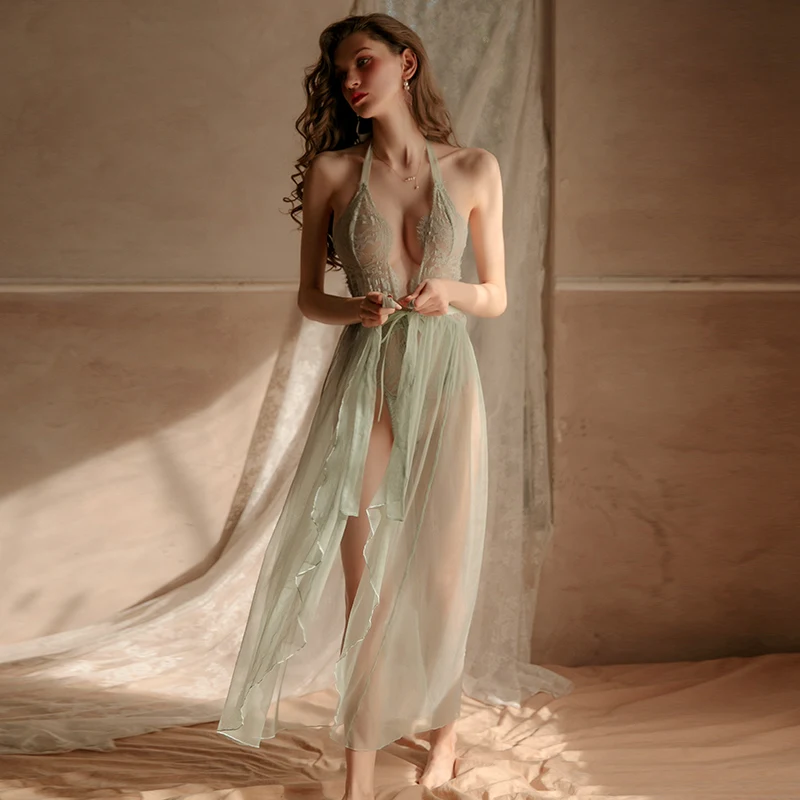 Длинное платье в викторианском стиле женская одежда для сна женское кружевное