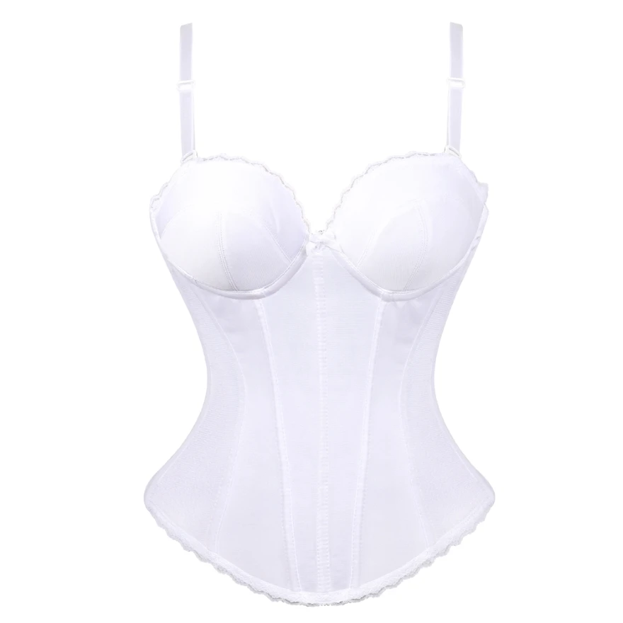 

Corsets and Bustiers Tops for Women Overbust Bridal Straps Corset Lingerie With Cup Gothic Exotic Sexy Brocade Fashion Bustier