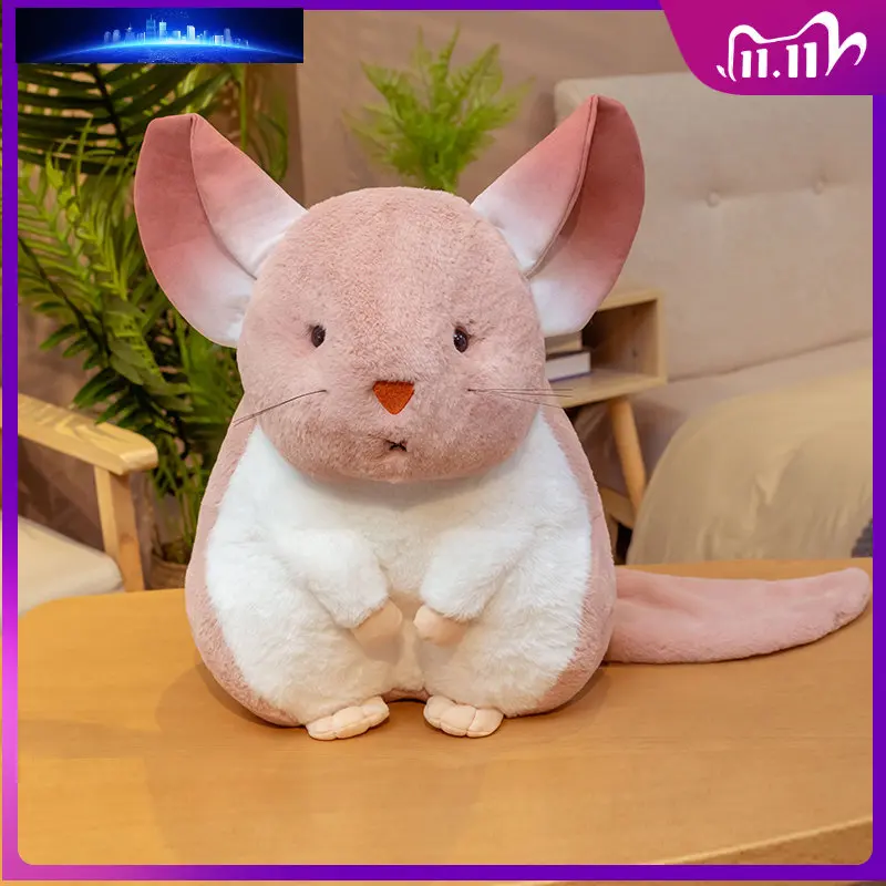 

25/35cm Adorable Hamsters Stuffed Doll Grey Hamster Pillow Cute Plushy Chinchillas Plush Soft Mascot for Kids Christmas Toy Cute