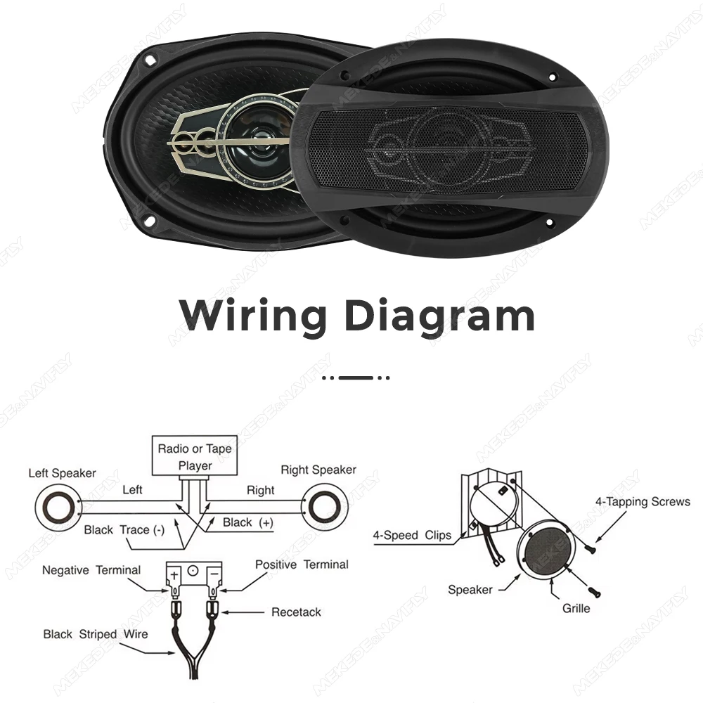 MEKEDE 5/6 5/6*9 дюймов автомобильный аудио коаксиальный динамик сабвуфер