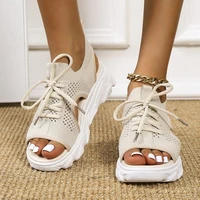 2021 summer new flat open toe sandals fashion solid color comfortable outdoor womens shoes plus size with thick sole