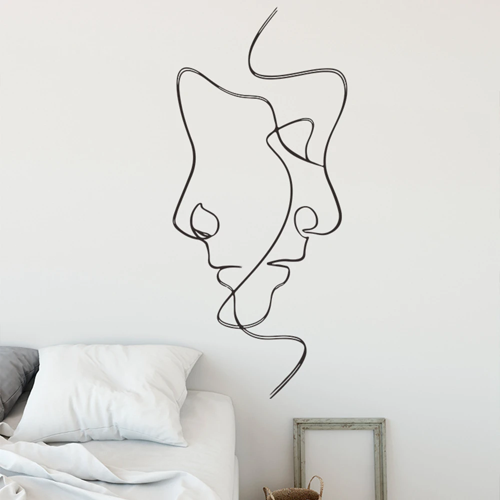 Минималистичные настенные Переводные картинки с изображением линий пар для