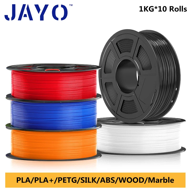 JAYO 3D Printer Filament PLA 1.75MM 10KG PETG PLA PLUS SILK ABS Filament Diameter FDM Printing Tolerance 0.02mm High Toughness