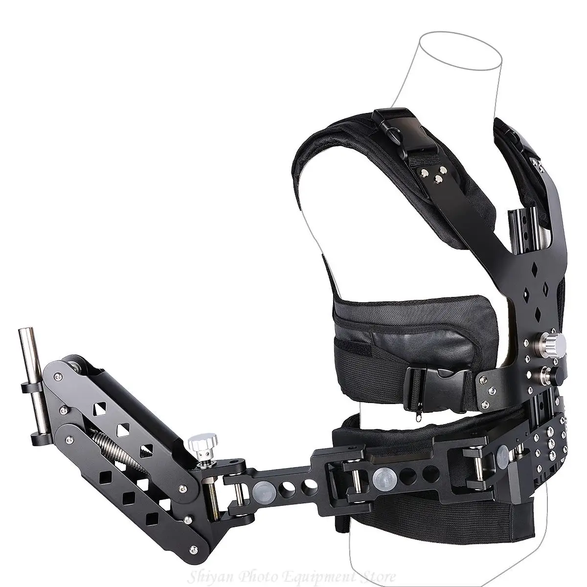 

YELANGU Professional Aluminium Alloy Stabilizer Steadycam Vest Easy Rig Handheld Damping Arm Vest Camera Shooting