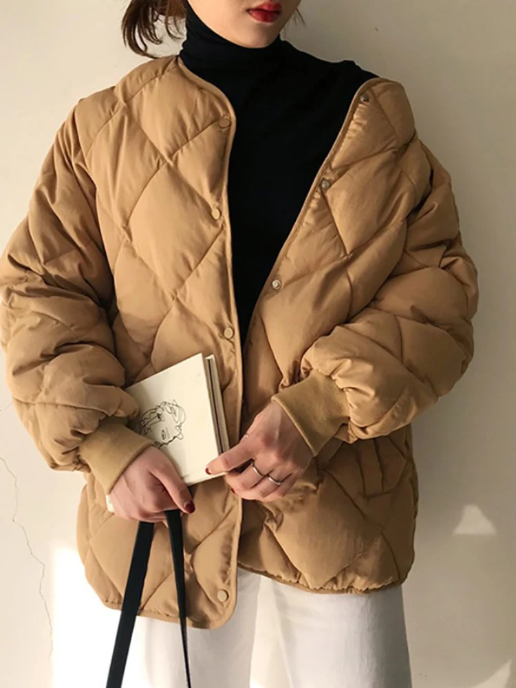 

Women Winter Coat Warm Loose Cotton Jacket Korean Style Thick Fashion Casual Sports Lady Clothing 2022 New