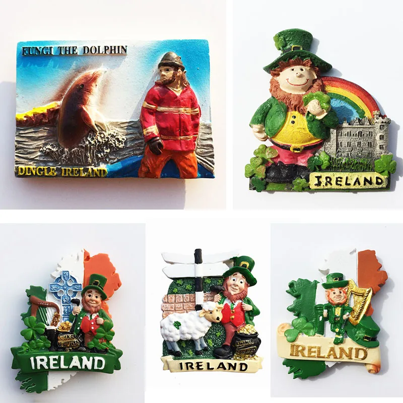 

Fridge Sticker 3d Painting Refrigerator Magnets Collection Gift Ireland Dingle Peninsula Dublin The Temple Bar Tourism Souvenir