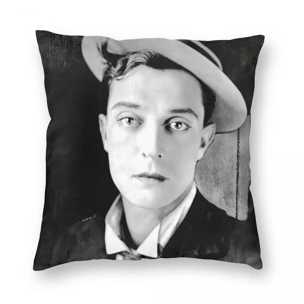 

Супер мягкая наволочка для подушки Buster Keaton - BW Vintage-D13, декоративная подушка для дома 100%