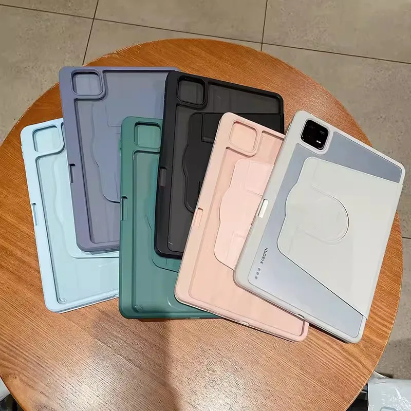 Вращающийся акриловый чехол для Redmi Pad SE 4G 8 7 11 Pad10.61 Pro 12 1 2024 Xiaomi 6 5 6S 4 с держателем