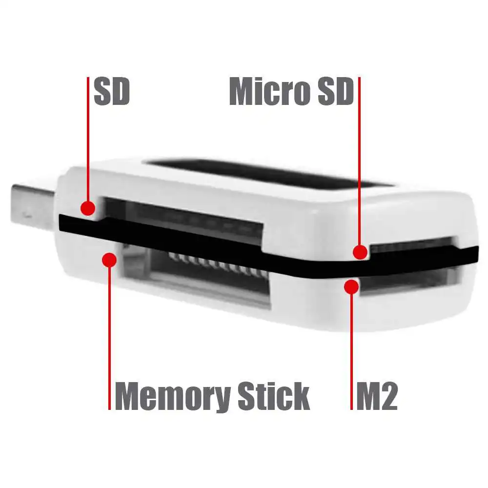 USB 2 0 все в 1 устройство для чтения карт памяти SD/SDHC/Micro SD/Micro SDHC/TF/DV/MMC/MS PRO/MS DUO/M2