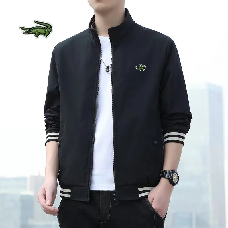 

High quality CARTELO men's thin coat Spring and autumn new trend top casual zipper jacket Baseball uniform color patch