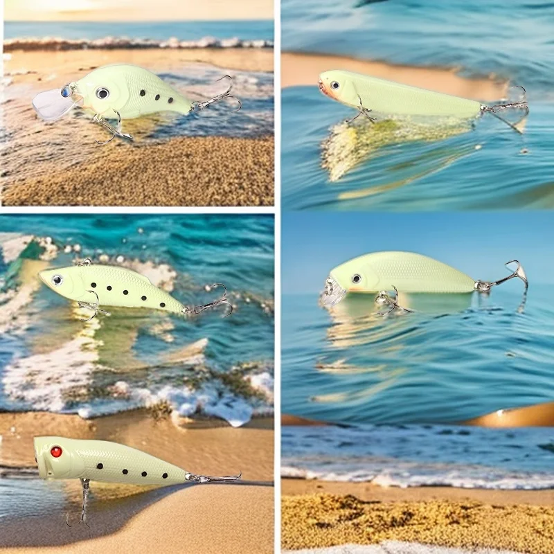 1 шт. светящаяся рыболовная приманка 7 6-10 3 г