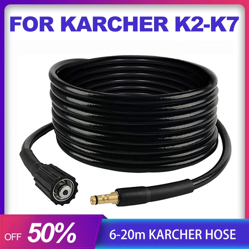 6~20m High Pressure Washer Hose Pipe Car Washer Water Cleaning Extension For Karcher K2 K3 K4 K5 K6 K7 Car Cleaning Tools