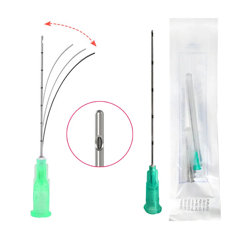 Disposable Flexible Micro Cannula Injection Blunt Fine Micro Body Piercing Needles Cannula for Syringe filler injection Hyaluron