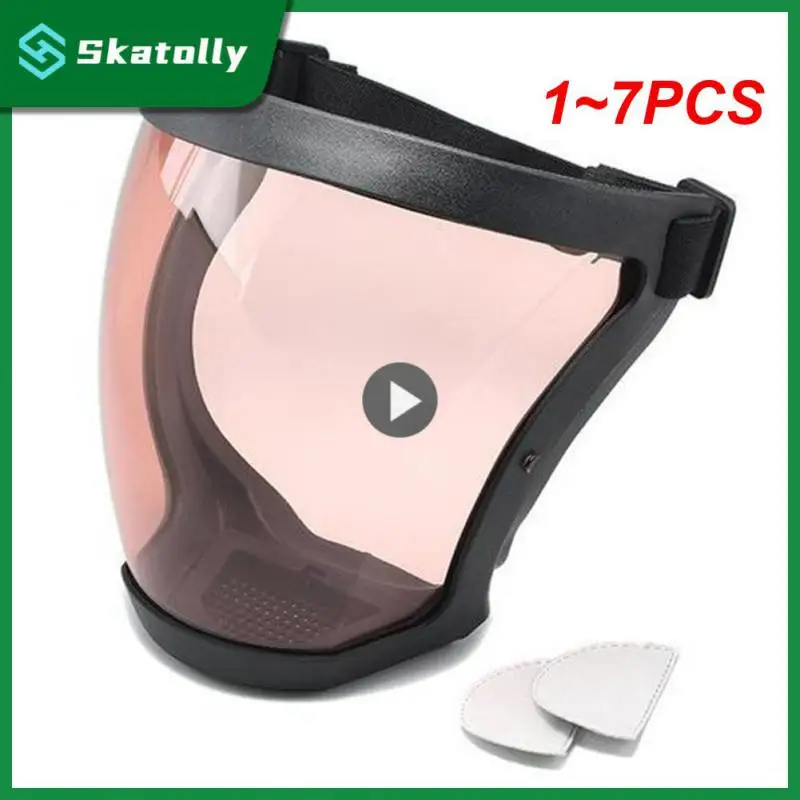 

1~7PCS Transparent Full Face Shield Splash-proof Welding Safety Glasses Face Shield Windproof Mask Unisex Eye Protection Face