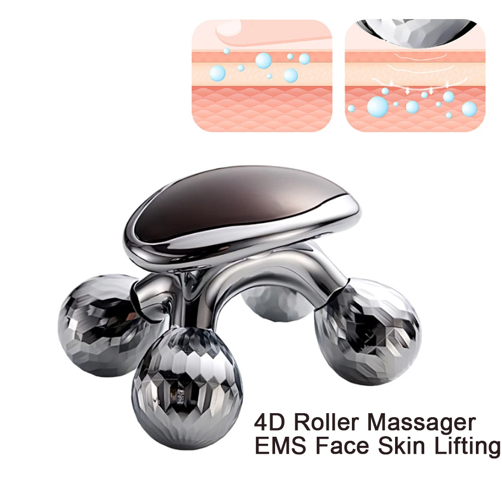 

4D Roller Massager for Body EMS Face Skin Lifting Anti Cellulite Kneading Fat Burner Massage Slimming Shaping Wrinkle Remover