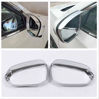 for audi q2 2017 2020 car accessories abs rearview mirror rain eyebrow shade rainproof blades molding cover kit trim