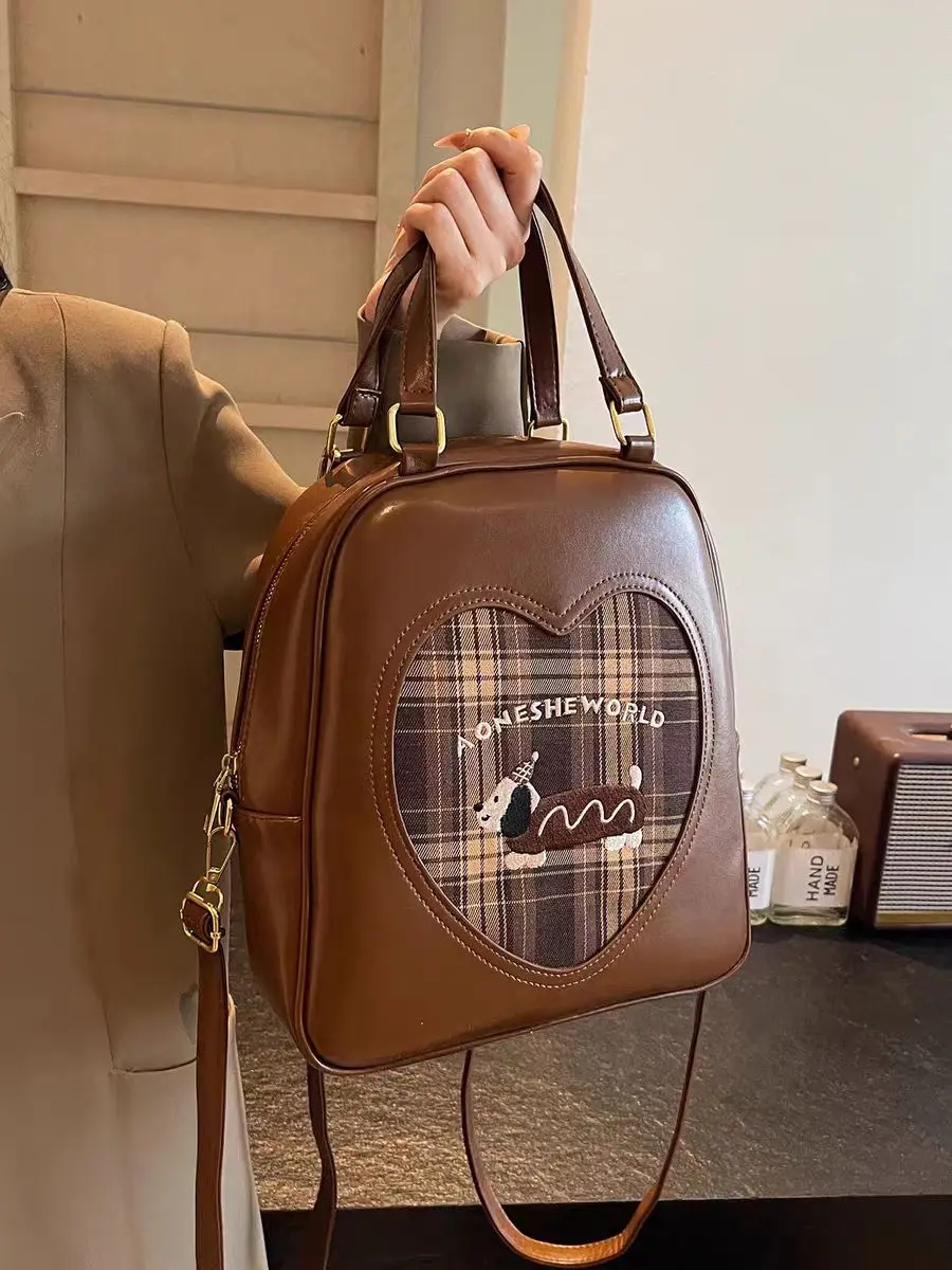 Женский рюкзак в корейском стиле модный INS белый черный винтажный сумки для