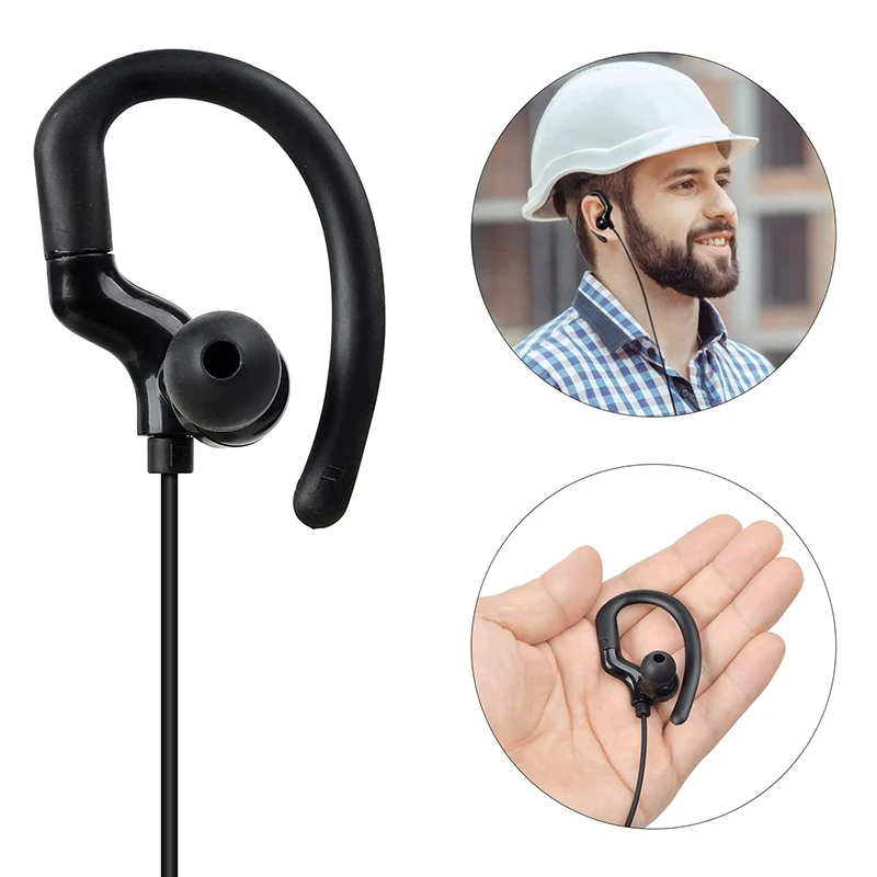 G Shape Earpiece Headset Coil Cable with PTT and Speaker Mic for BaoFeng UV-5R 5RA 5RB 5RC 5RD 5RE 5REPLUS 3R+Kenwood Retevis