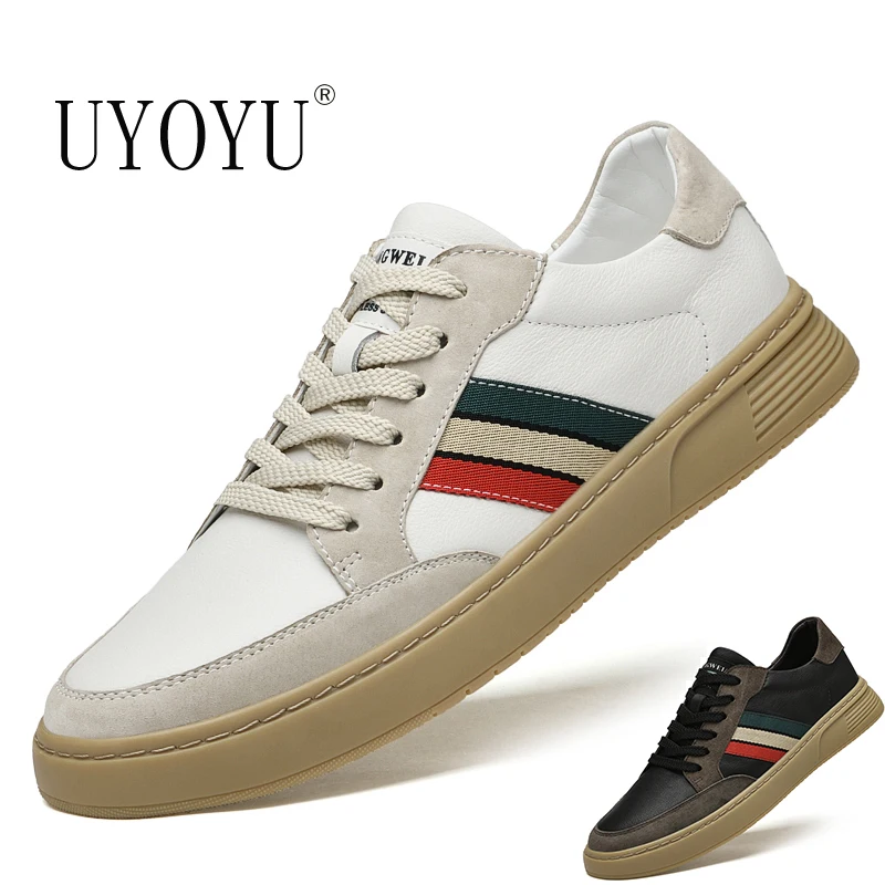 

Кроссовки мужские из натуральной кожи, роскошные брендовые дизайнерские, Повседневная модная дышащая Спортивная обувь для скейтборда