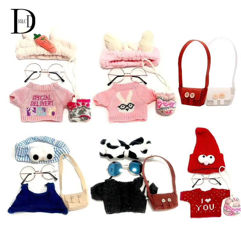 

Doll Lalafanfan Duck Clothes For 30cm LaLafanfan Duck Clothes Plush Doll Clothes Headband Bag Glasses Outfit For 30cm Plush Toy