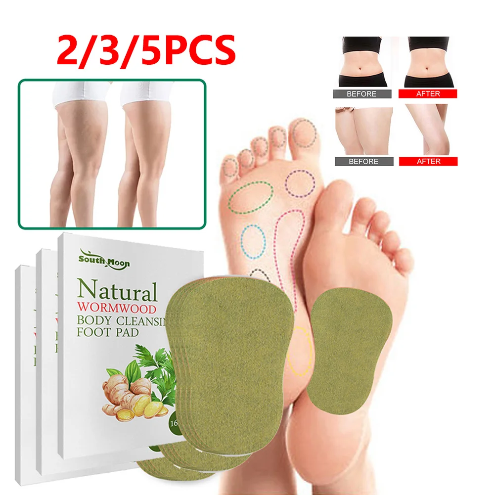 

2/3/5pcs Natural Wormwood Foot Detox Patches Pain Stress Relief Weight Loss Body Detox Cleansing Pads Improve Sleep Foot Sticker