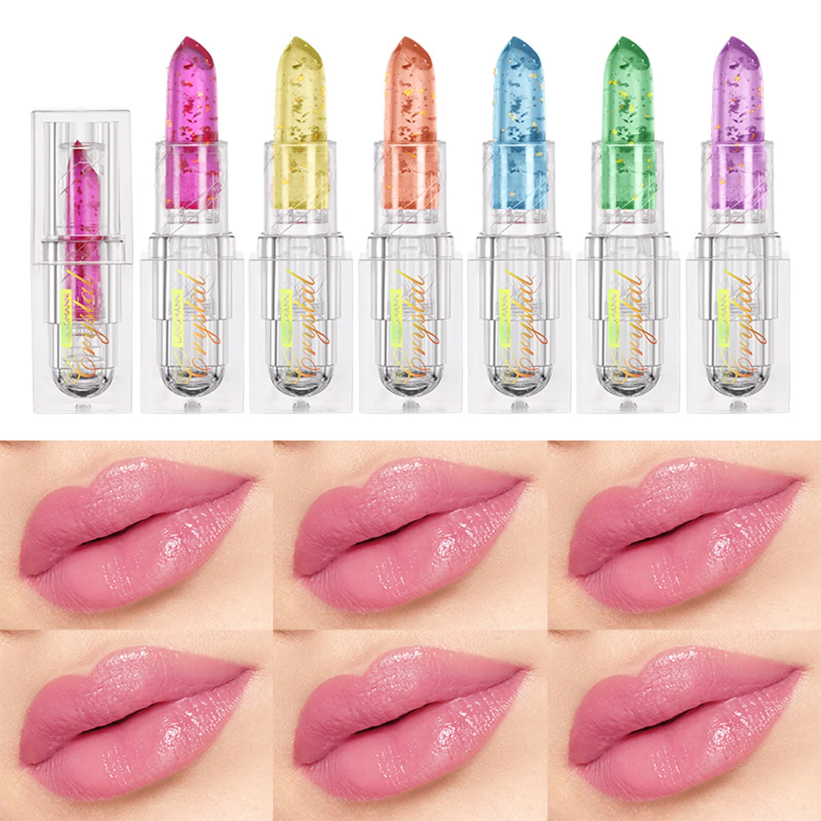 

Color Changing Lip Balm 6 PCS Natural Mood Lipsticks Long Lasting Moisturizing Makeup Cosmetics For Women
