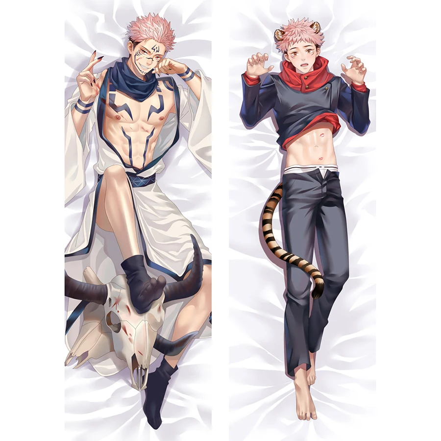 50x180 см Подушка Аниме ююютсу Kaisen Dakimakura Itadori Yuji Ryomen Sukuna Мужская Otaku обнимающая