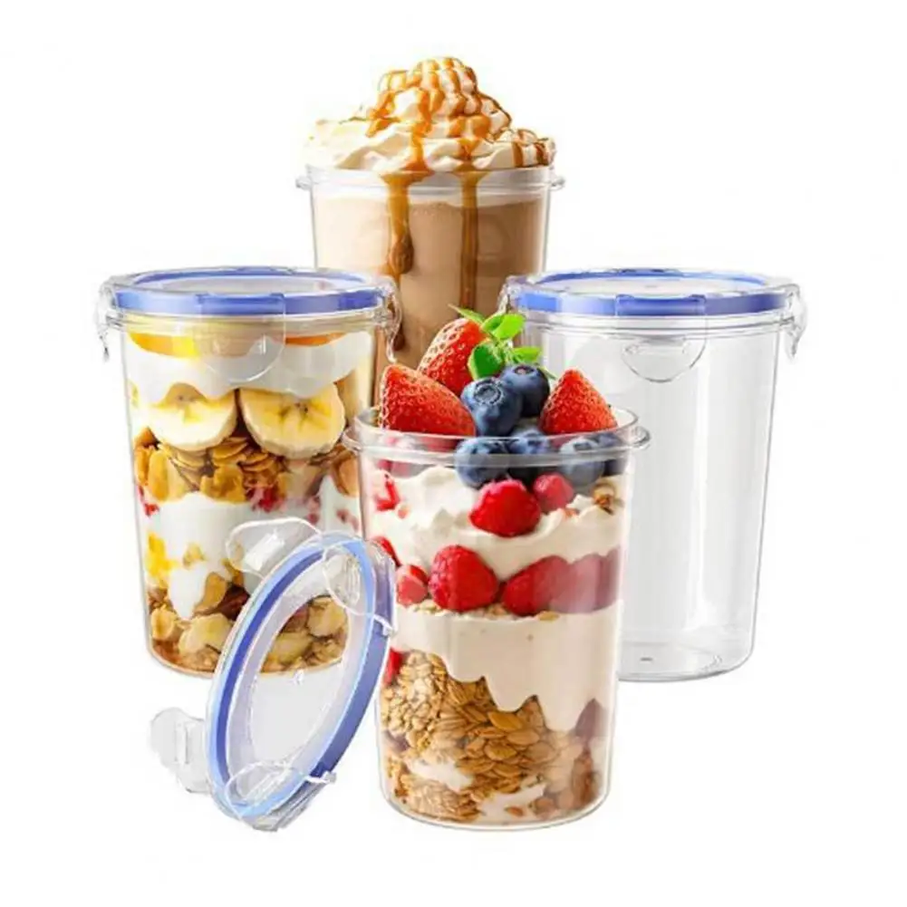 Многоразовые контейнеры для овсяной муки набор из 4 герметичных контейнеров с