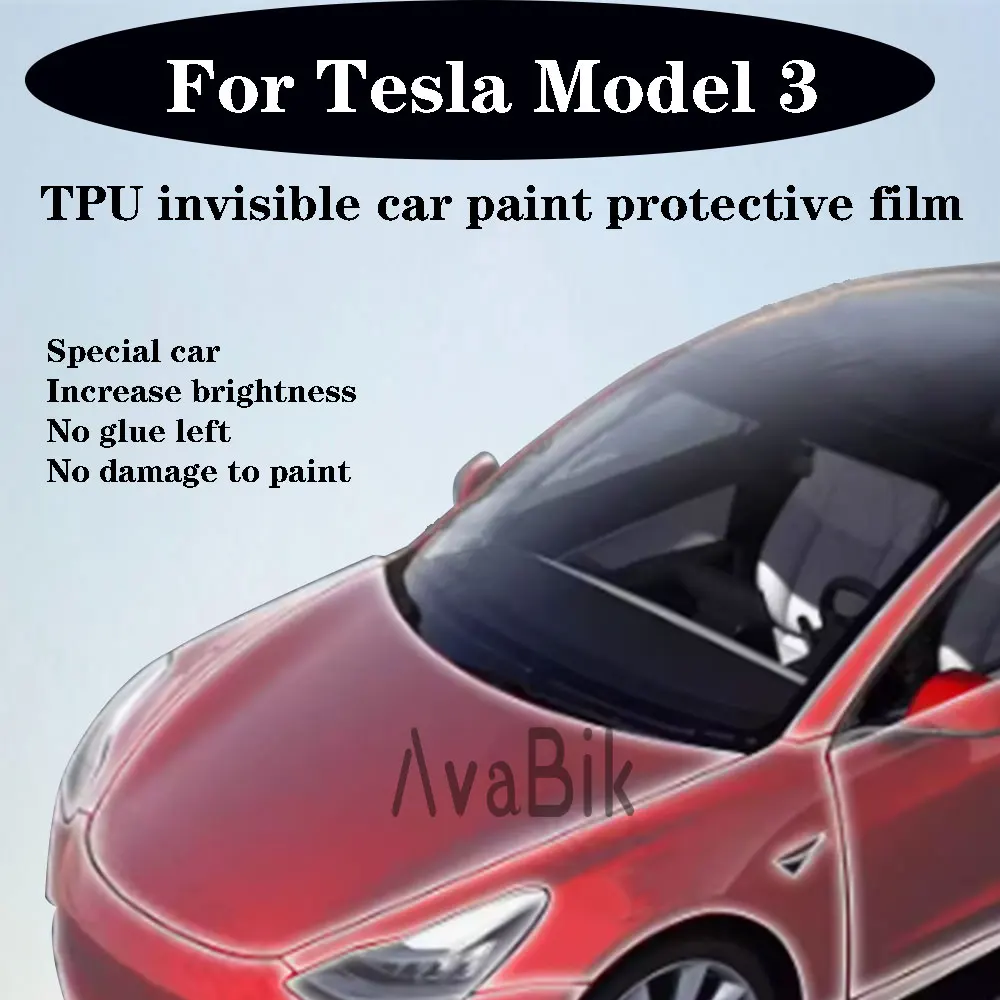 Прозрачный бюстгальтер из ТПУ устойчивый к царапинам PPF для Tesla Model 3 Y X S 2016-2023 Highland