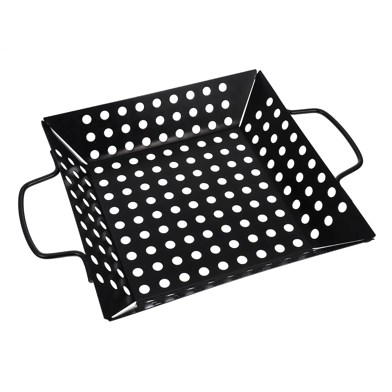 

1pc Grilling Plate Drain Hole Carbon Steel Vegetable Grilling Pan Grilling Plate