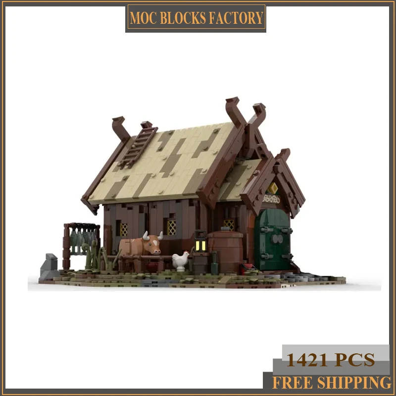 

Moc Building Blocks Magical Rings Movie Rohan Warrior`s House Model Technology Bricks DIY Medieval Times LOTR Castle Toys