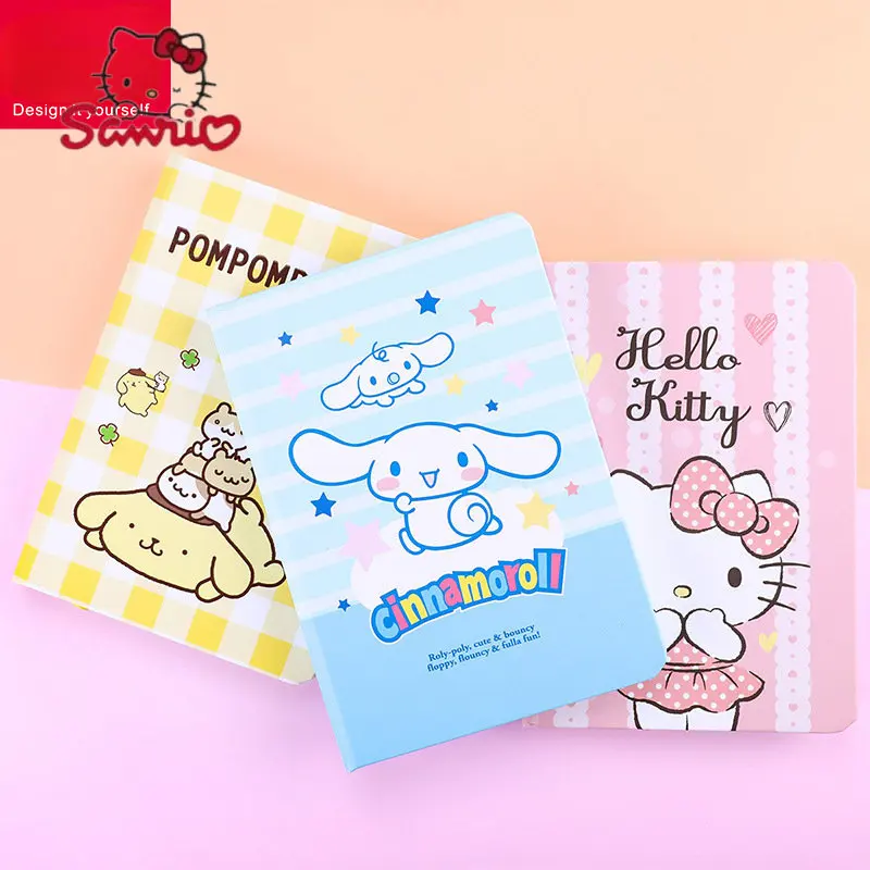 Sanrio Japanese Creative Cartoon Journal Book Cute Loose-Leaf Notebook A6 Notebook Loose Spiral Notebook Plastic Cover Notebook