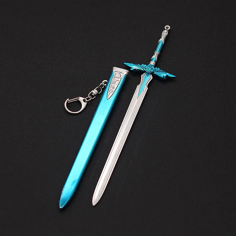 Брелок для ключей Kirito с изображением синей розы мужчин аксессуар косплея онлайн