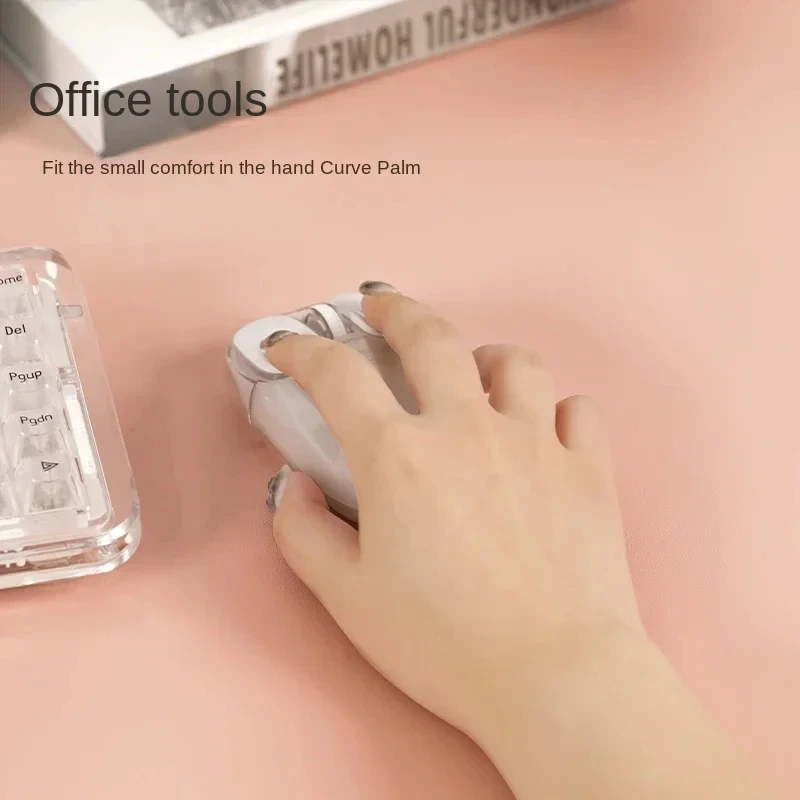 Беспроводная мышь I069 2 4 ГГц прозрачная Бриллиантовая перезаряжаемая 1600DPI RGB