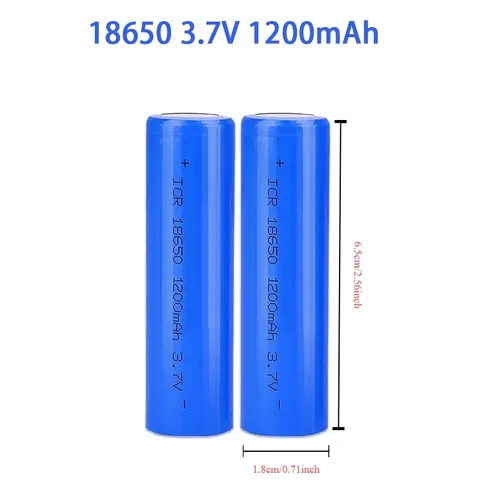 YTBNA 3.7V 18650 1200 мАч перезаряжаемая литиевая батарея
