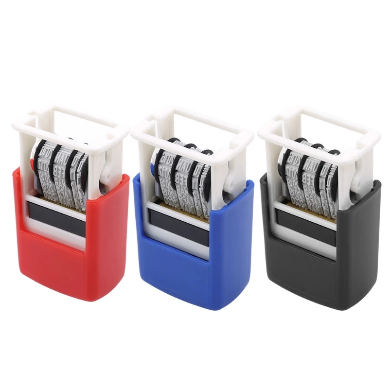 

57EC Handheld Date Stamps Self-return Ink Clear Stamp Eco-friendly 2.99x1.81x1.06in for Home Office DIY Paper Work Scrapbook