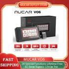 Диагностический сканер MUCAR VO6 Obd 2, инструмент для диагностики автомобиля, полный прибор, 28 сбросов