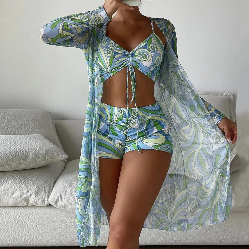 

3 шт./комплект, женский купальник пуш-ап контрастных цветов