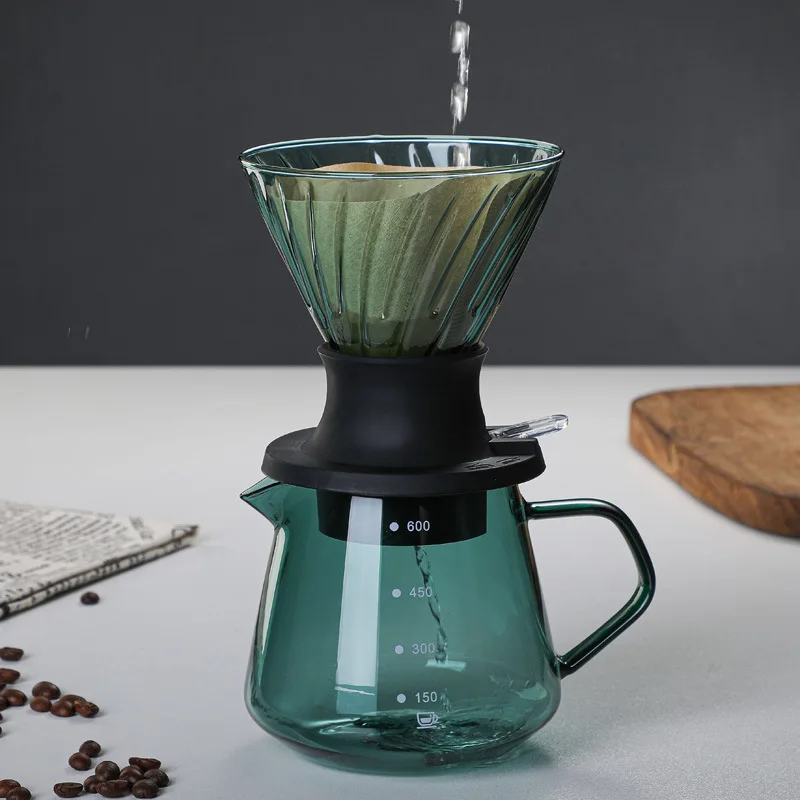 Immersion Dripper Switch Glass Pour Over Coffee Maker V Shape Drip Coffee Dripper and Filters V02 images - 6