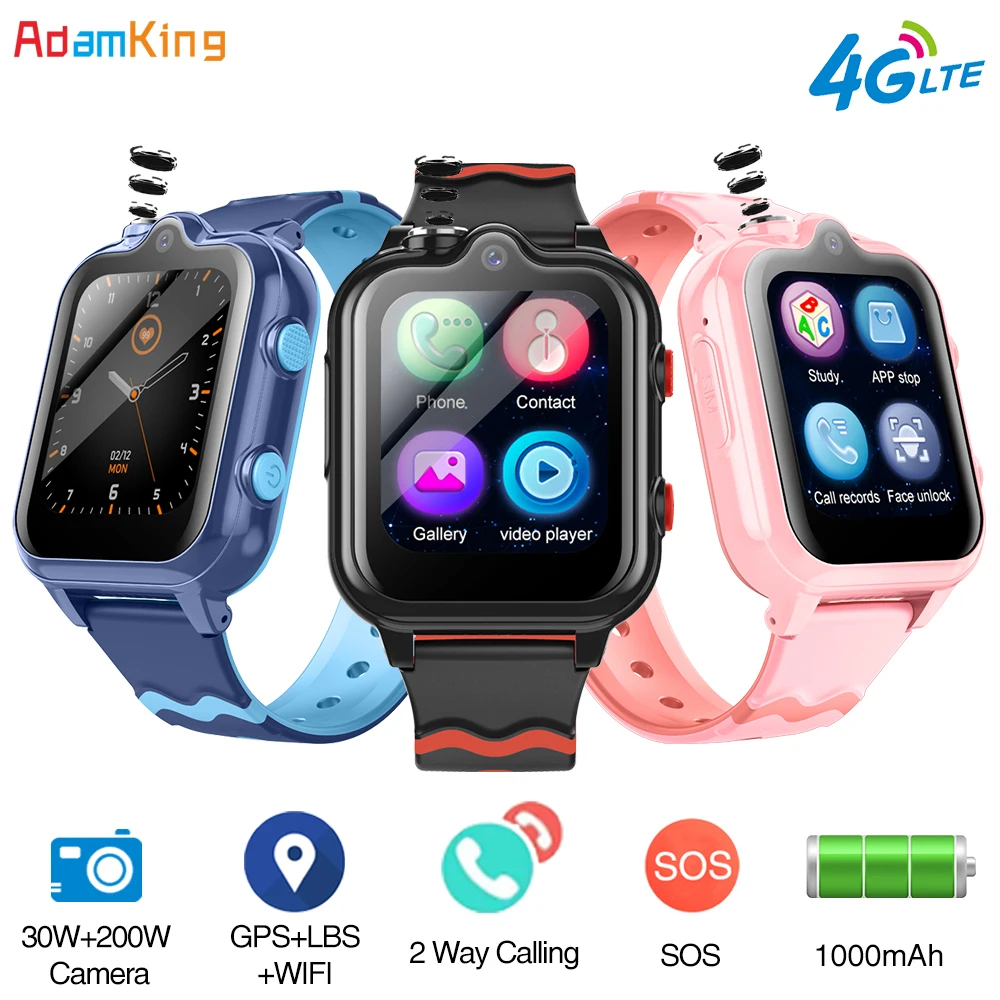 

D35 Smart Watches 4G Kids GPS AGPS LBS WiFi SOS Music Playback Dual Camera Smartwatch Waterproof 900mAh Boy Girl Children Gift