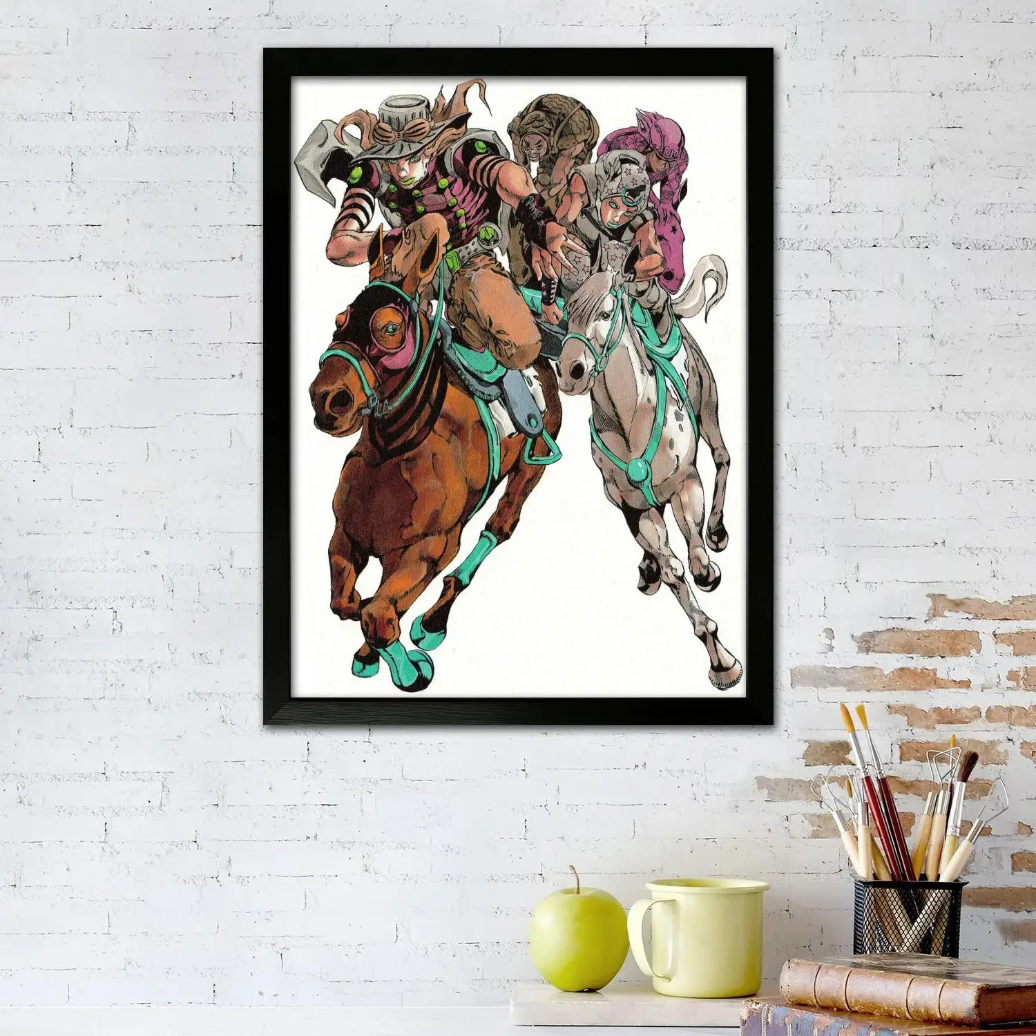 Jojo Steel Ball Run Canvas Art Плакат Настенное искусство Картинный принт Современная семья