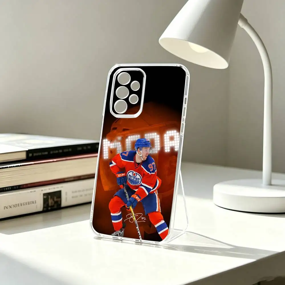 Фото Чехол для телефона Hockey C-Connor McDavid, прозрачный, силиконовый, мягкий, для Samsung S25, S24, S21, S22, S23, S30, Ultra, S20, Plus, Fe №3