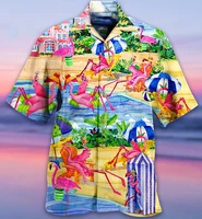 2022 loose breathable 3d print trendy cool fashion hawaiian shirts beach party tops short sleeves summer mens shirts