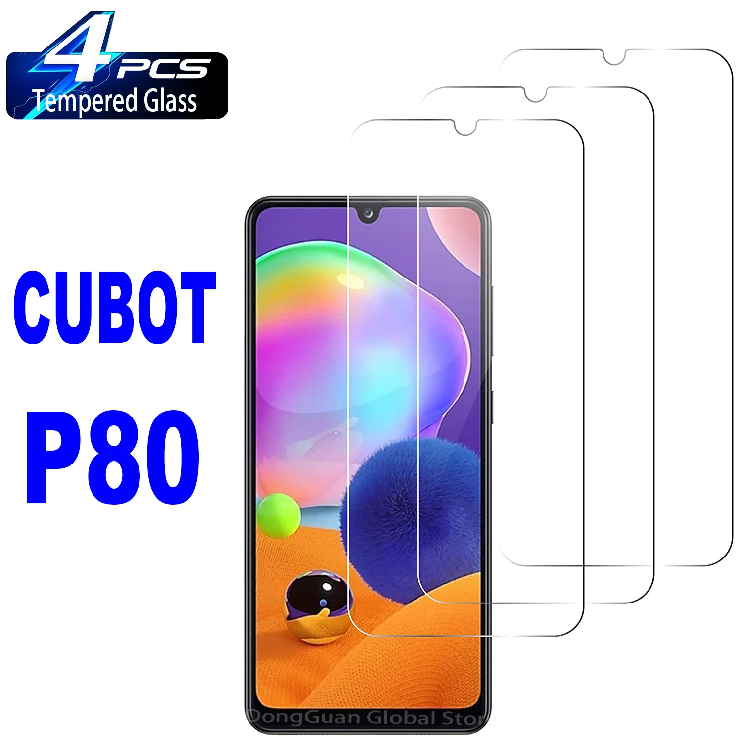 

2/4Pcs Tempered Glass For CUBOT P80 Screen Protector Glass Film
